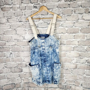 Vintage 90s Milkfed Acid Wash Denim Mini Dress  Sopia Coppola One Size Japan